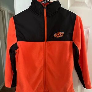 Go Pokes! Youth medium OSU full zip fleece jacket